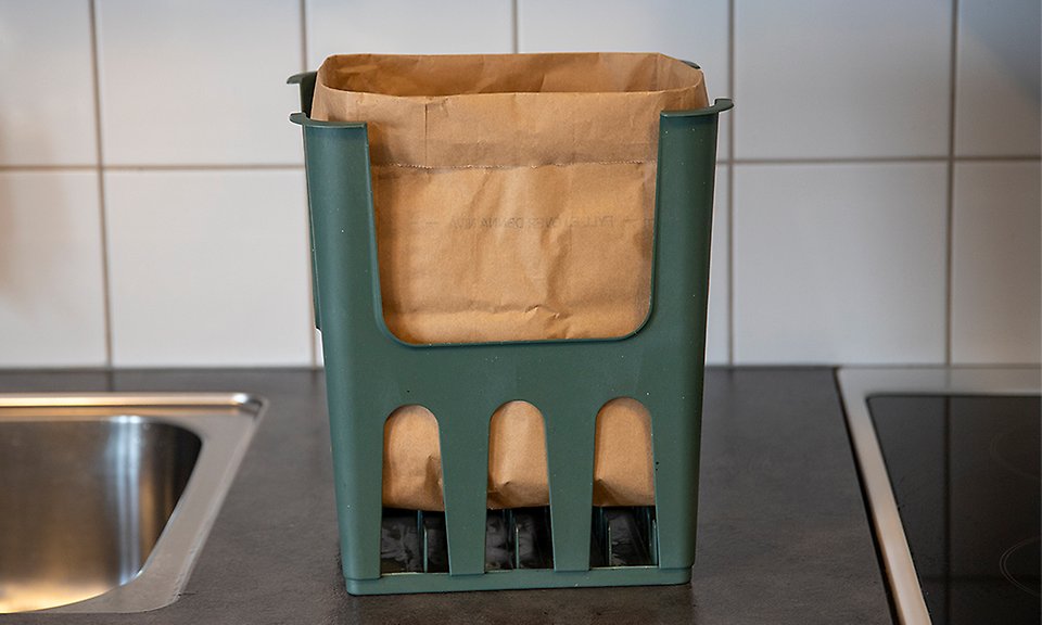 Matavfalls påse på diskbänk