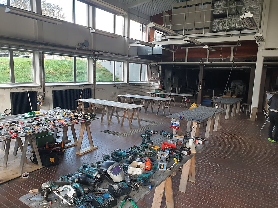 Verkstaden vid årets Hackaton i Markaryd.