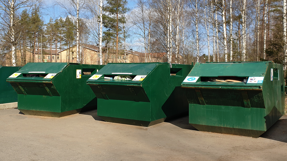 A recycling site.